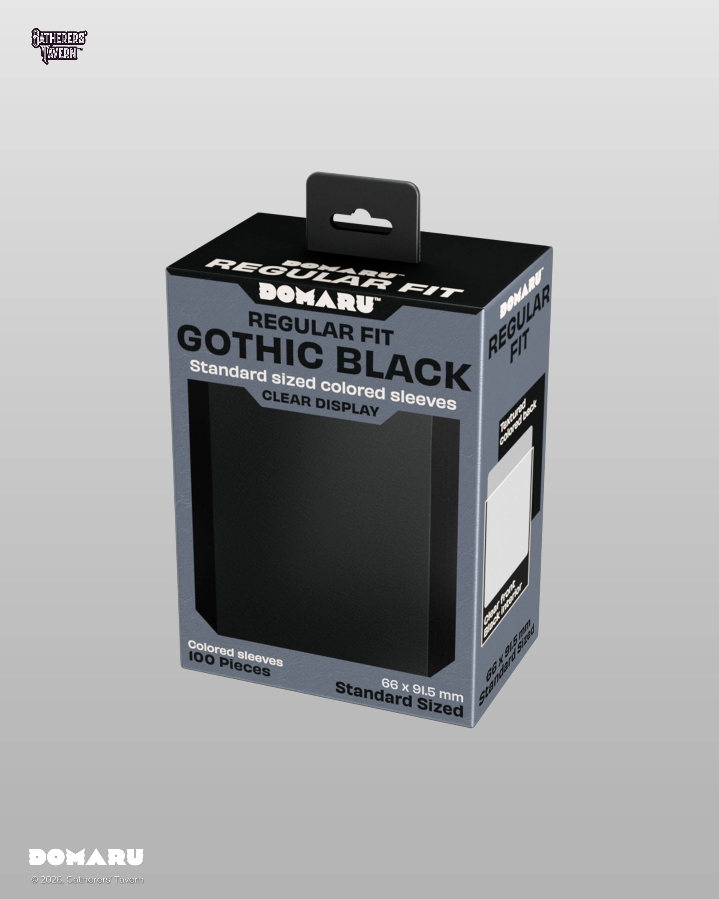 Gatherers' Tavern | Regular Fit Standard Sleeves Gothic Black | Domaru (100 Sleeves)