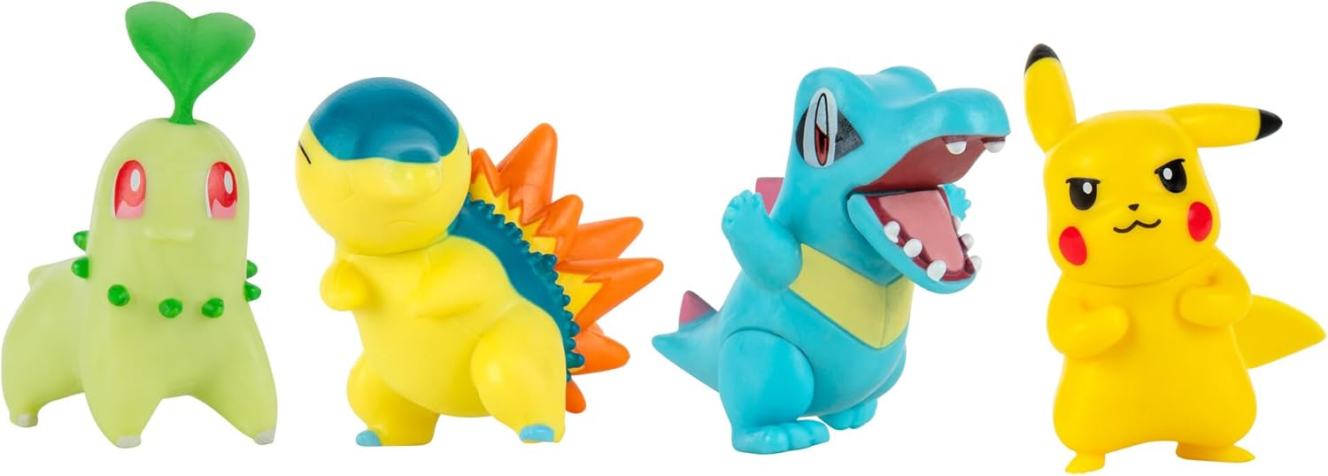 Pokémon | Battle Figure Multipack | Pikachu Chikorita Totodile Cyndaquil 