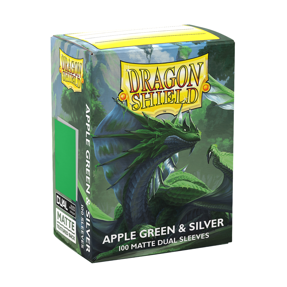 Dragon Shield: Applegreen & Silver - Matte Dual Sleeves Standard Size