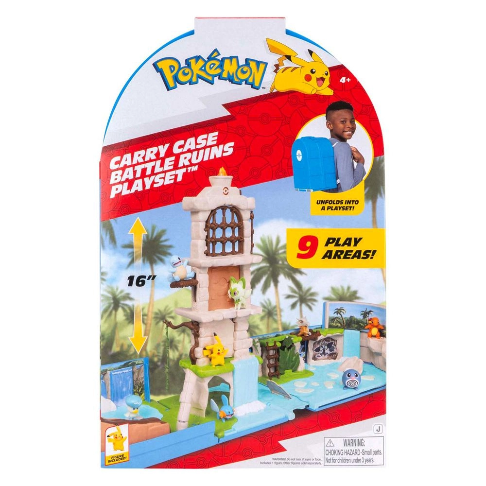 Jazwares | Pokémon Kampfruinen | Tragetasche Spielset