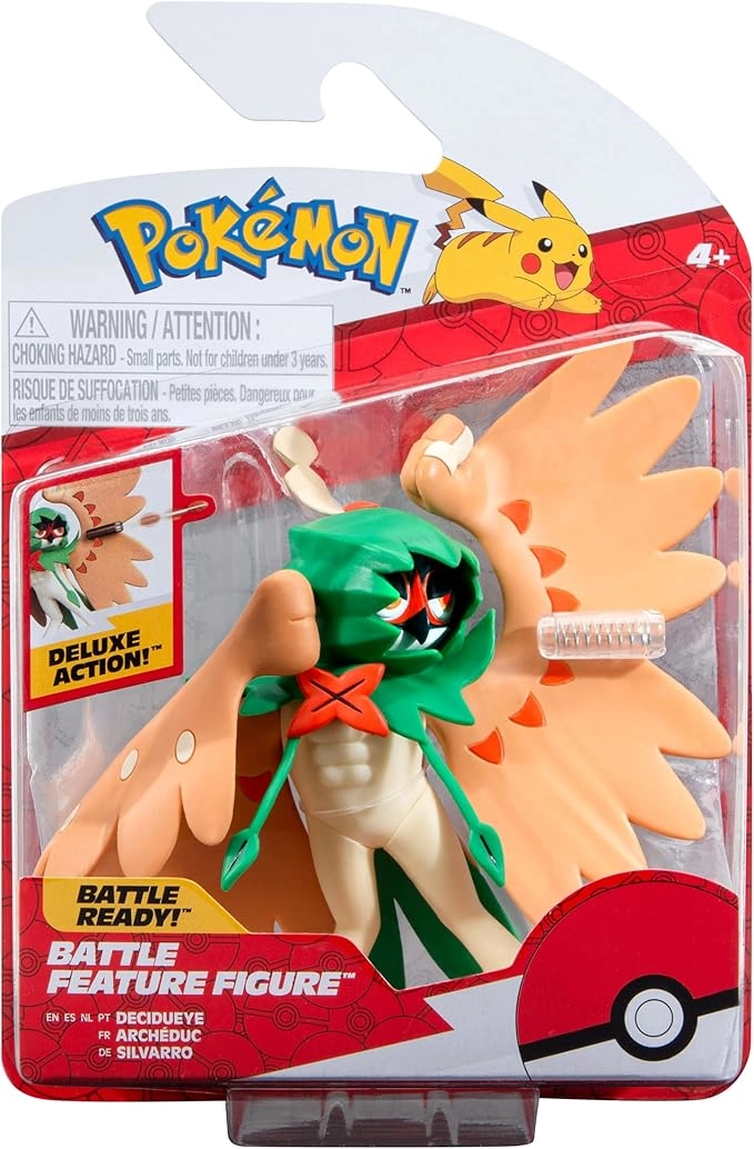 Jazwares: Pokémon Battle Feature Figure Decidueye - Battle Figure 11,5cm