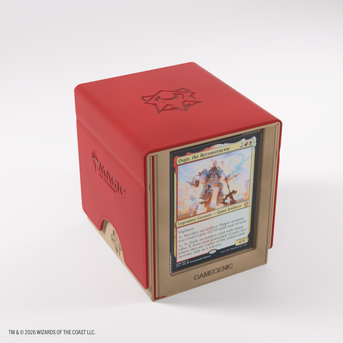 Gamegenic | Secrets of Strixhaven - Lorehold - Beige/Rot | Deckbox Sidekick Pro 100+ XL