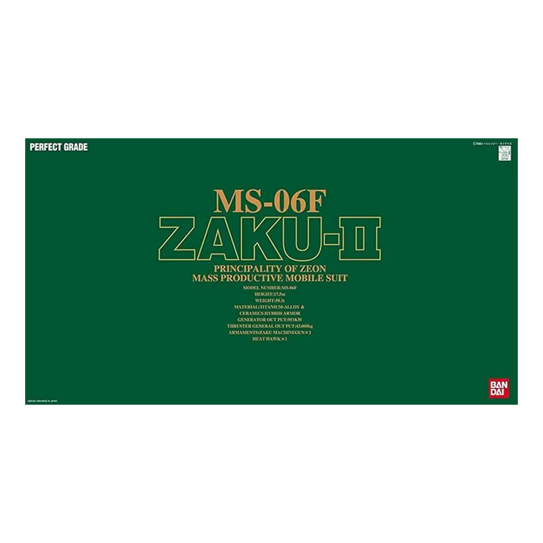 Bandai: PG Gundam Zaku II MS-06F – Mobile Suit Gundam (1/60)