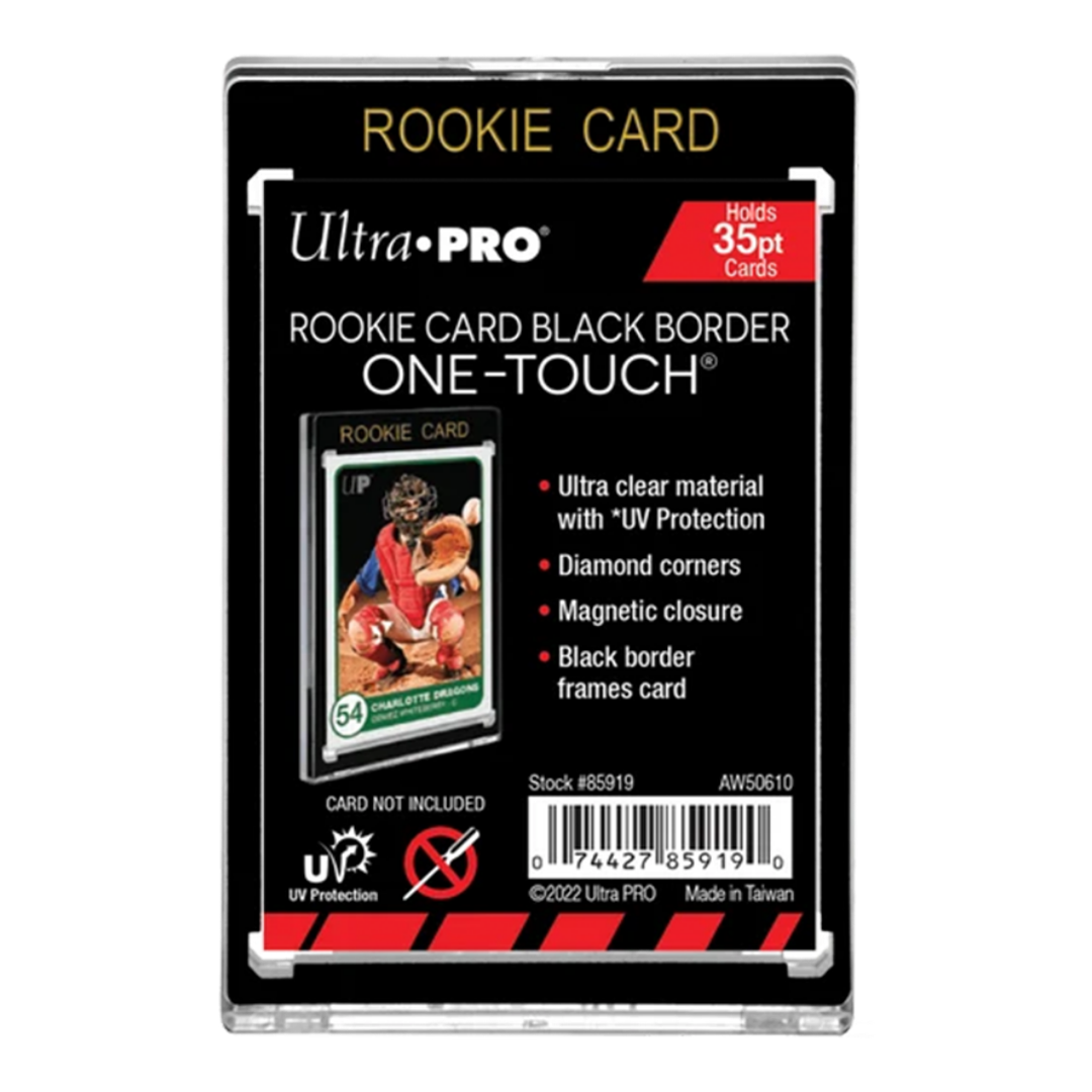 Ultra Pro | Rookie Card Black Border UV One-Touch (35pt) | Magnetic Holder