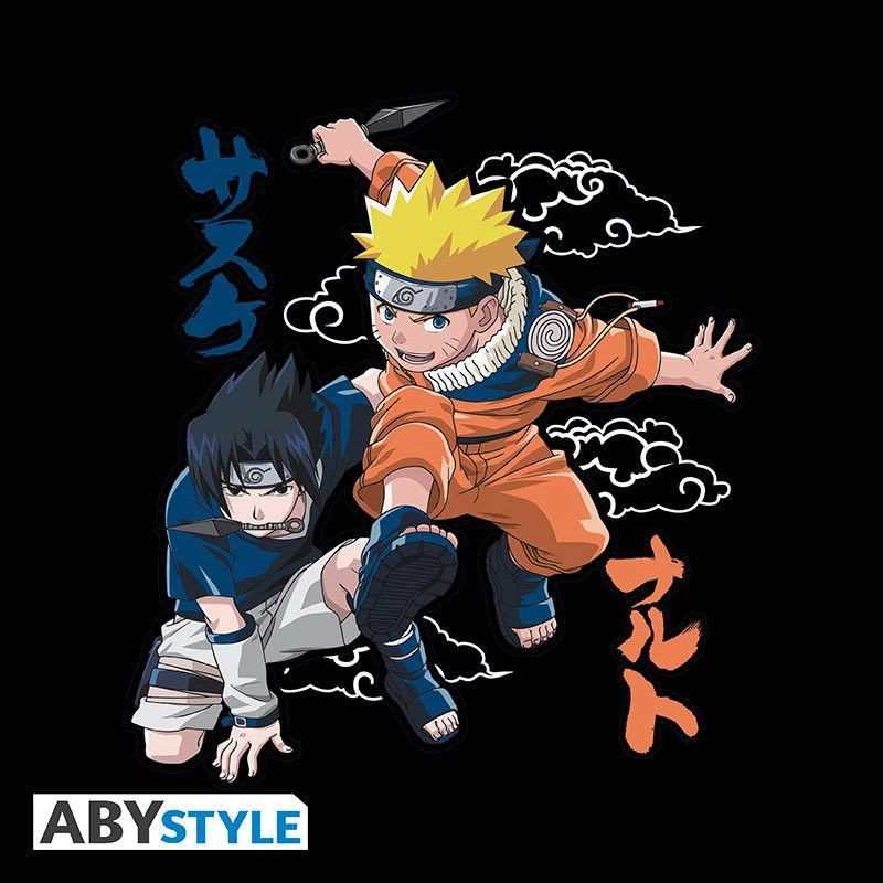 Abysse: Naruto - Unisex T-Shirt (XS) - Naruto & Sasuke