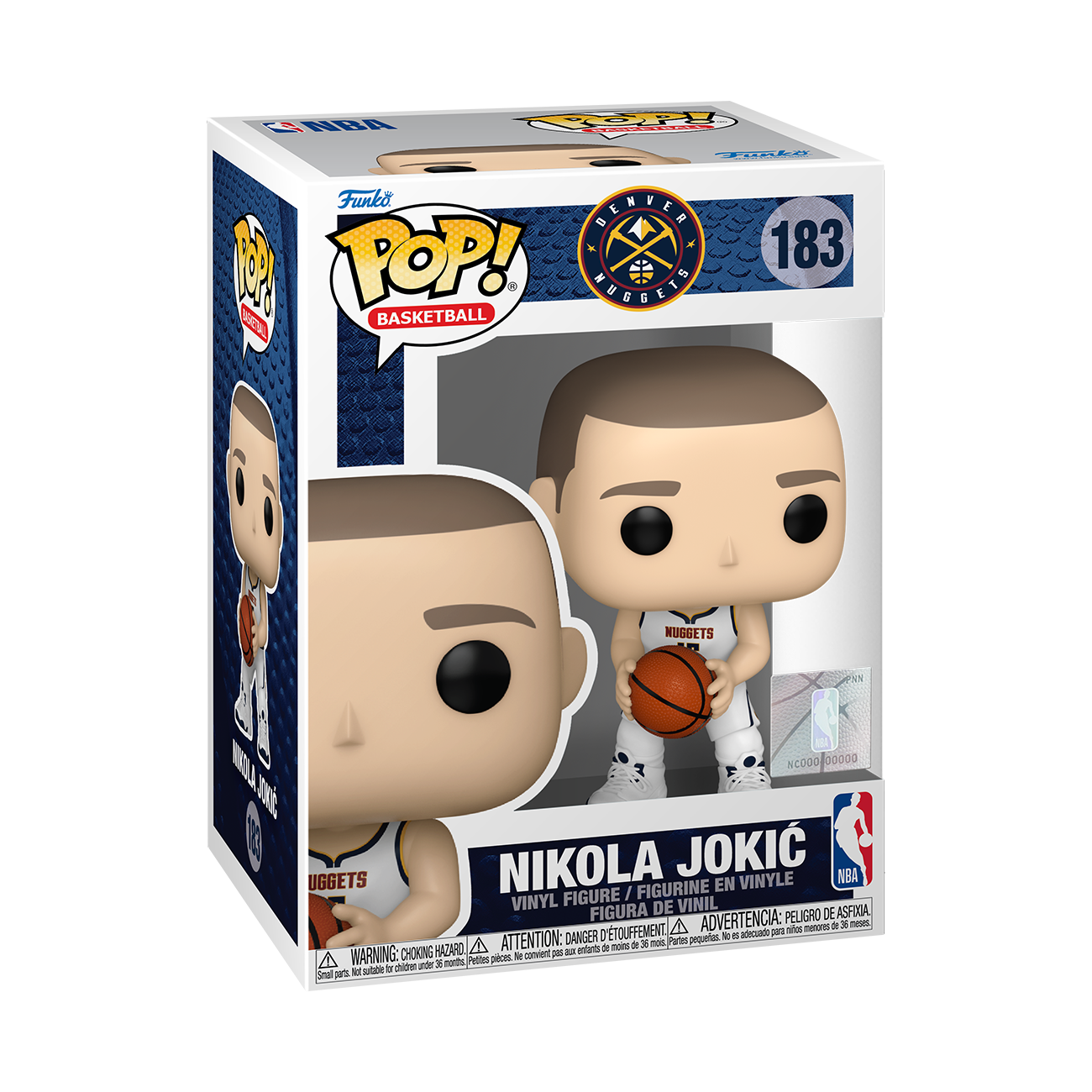 POP! NBA: Nikola Jokić (White Denver Nuggets Jersey) - NBA