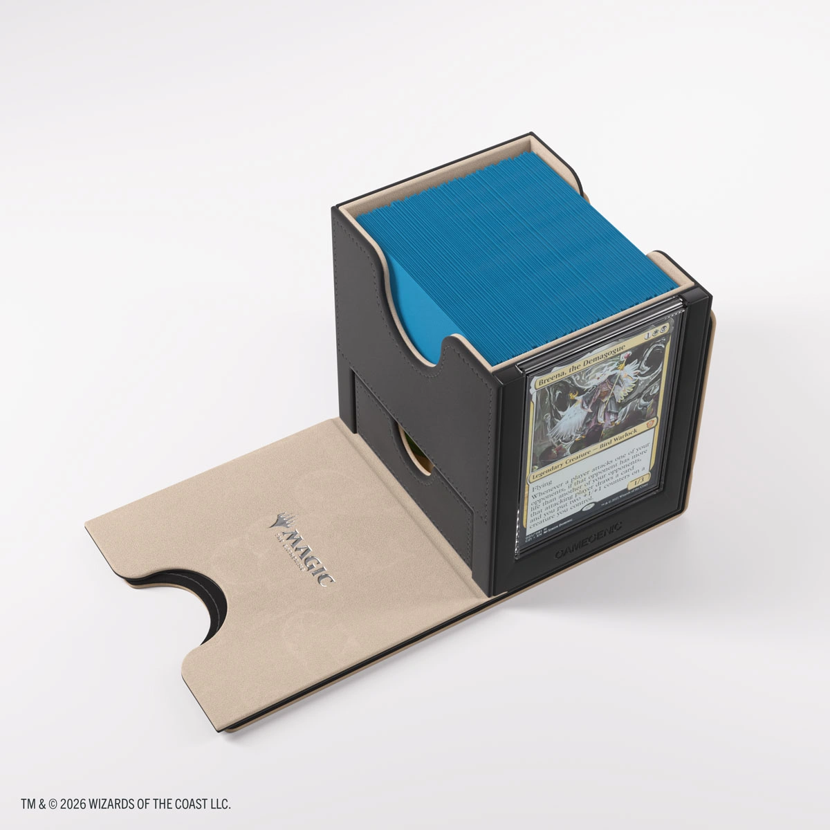 Gamegenic | Secrets of Strixhaven - Schwarz/Beige | Deckbox Sidekick Plus100+ XL