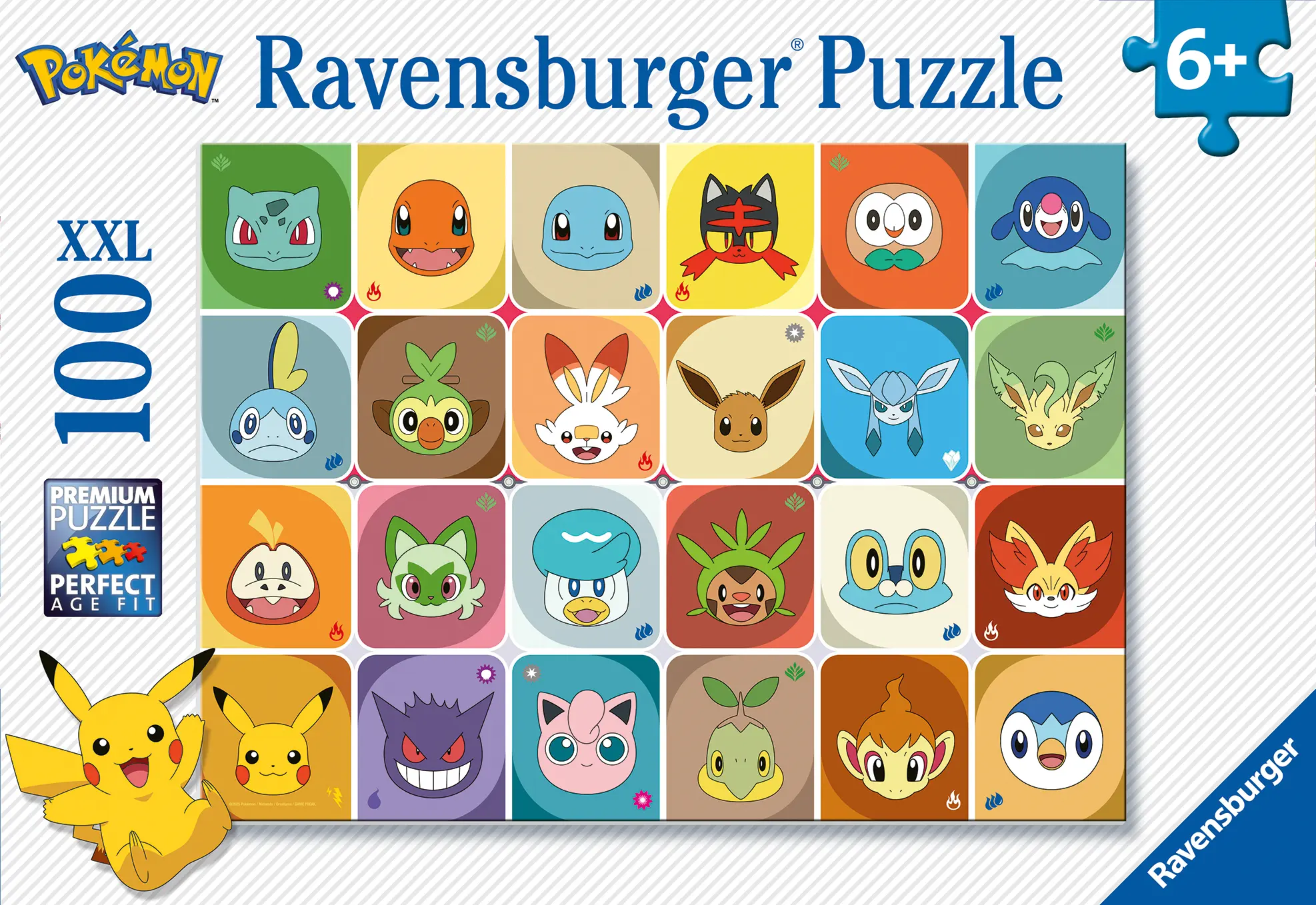 Ravensburger | Pokémon Gesichter | 100 XXL Teile Puzzle