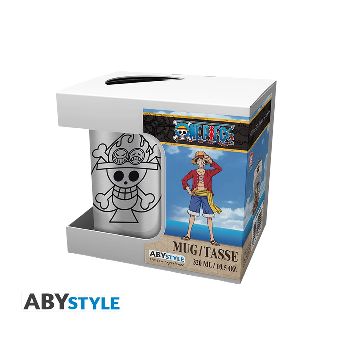 Abysse: One Piece Edelstahl  Karabiner Tasse – Ace & Totenkopf 235ml