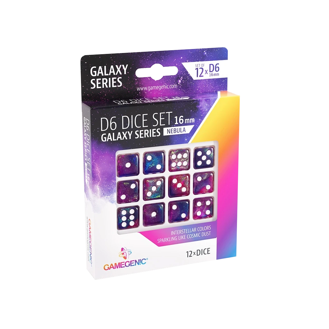 Gamegenic | RPG Dice Set | Galaxy Series Nebula D6 (12pc)