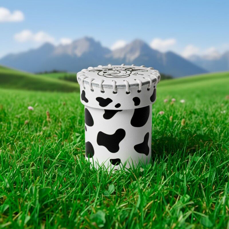 Q Workshop | Cow | Leather Dice Cup