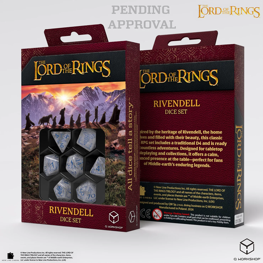 Q Workshop | Stone Rivendell | The Lord Of The Rings Dice Set