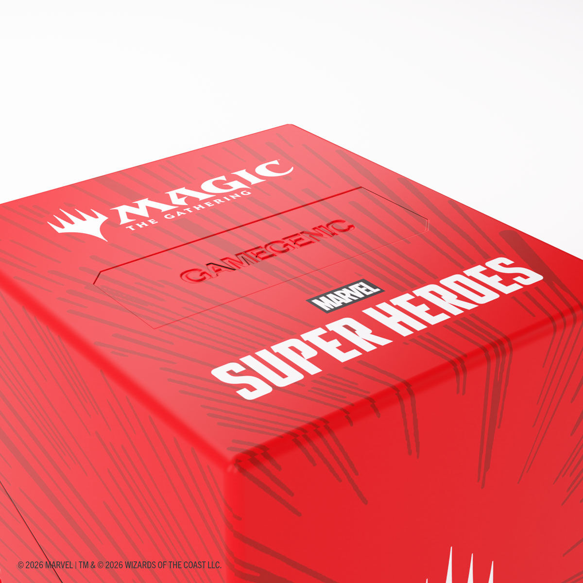 Gamegenic | Marvel Super Heroes - Comic Burst Red | Deckbox Bastion 100+ XL