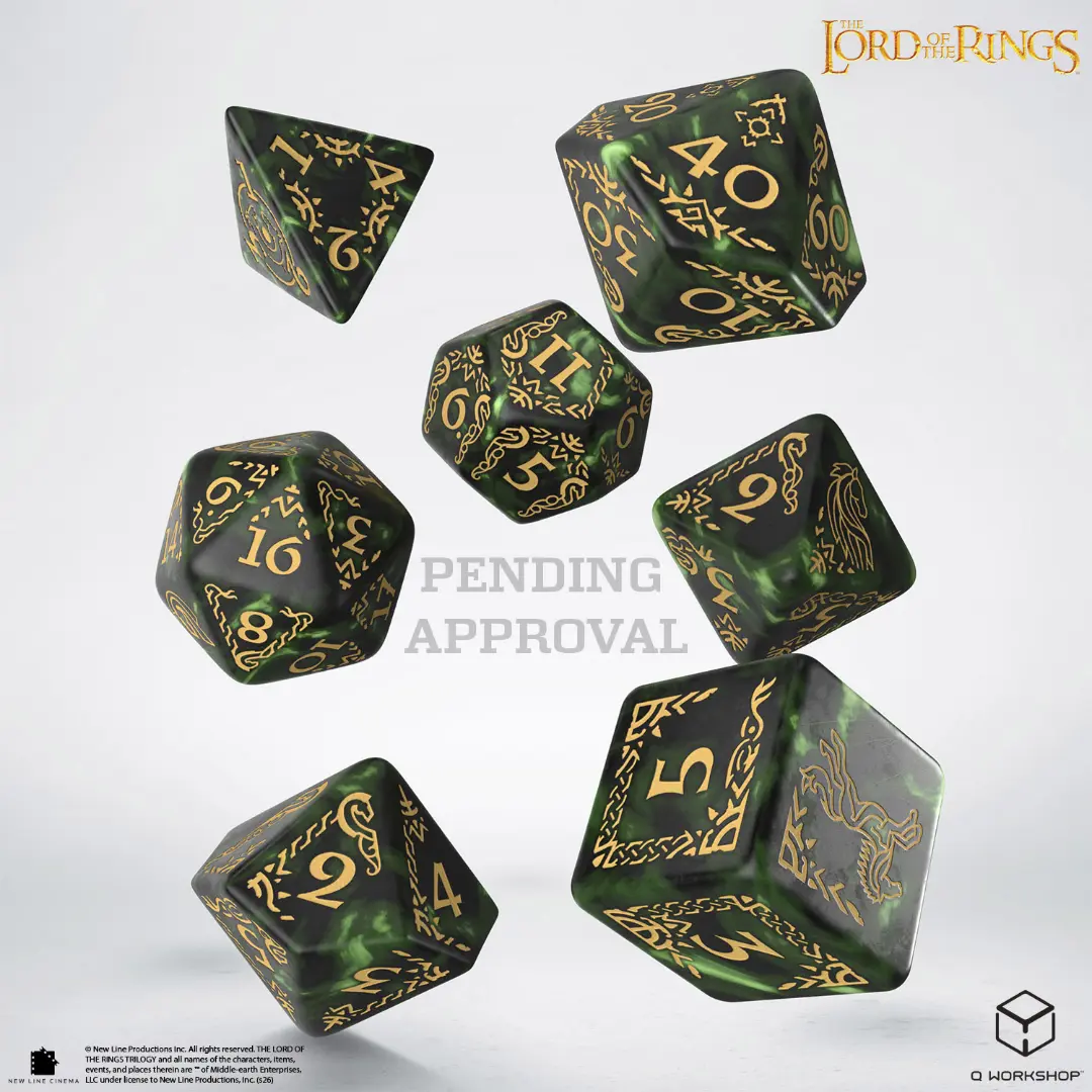 Q Workshop | Rohan Dice Set | The Lord of the Rings