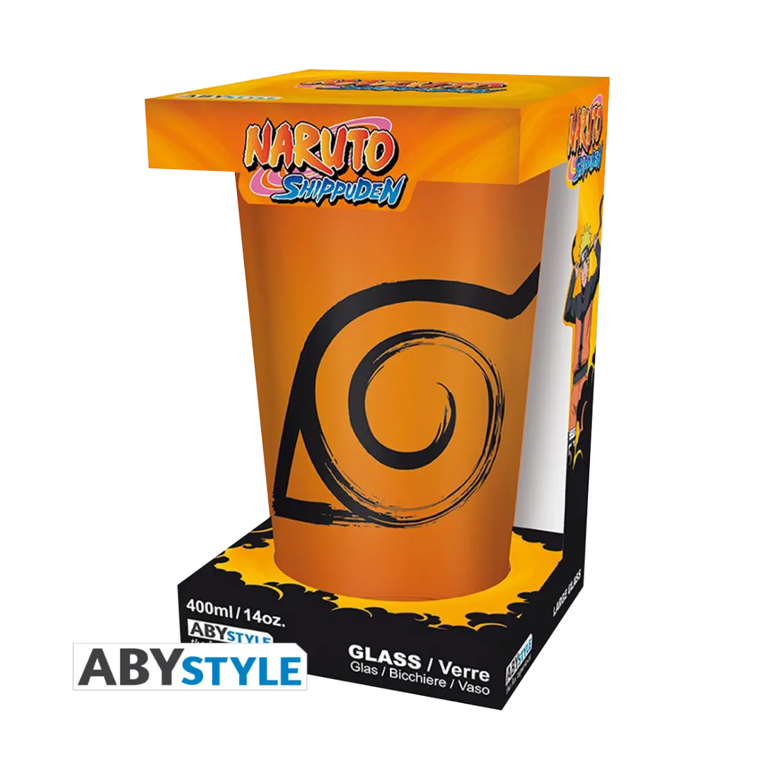 Abysse: Naruto Shippuden Large Glass - Konoha & Seal 400ml
