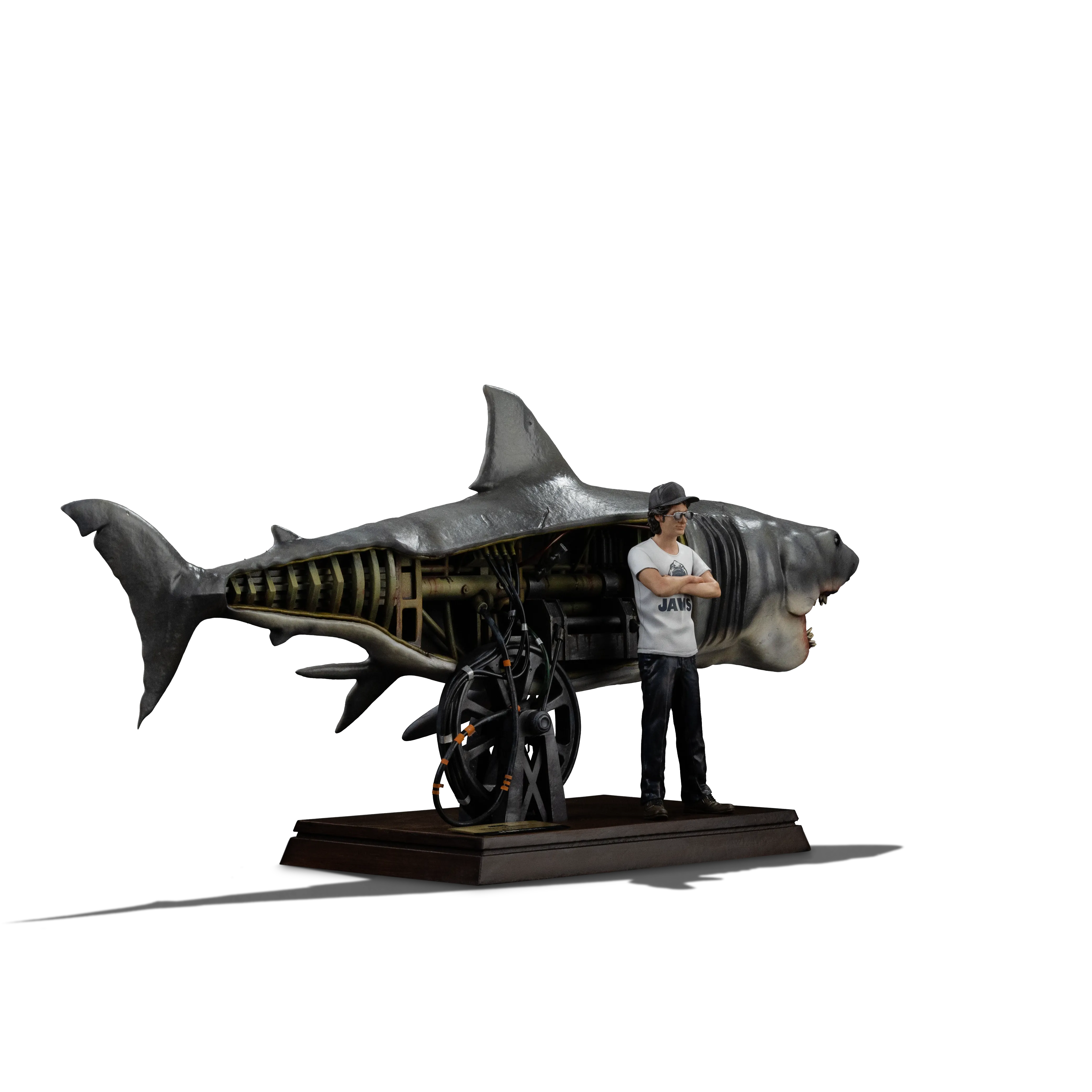 Iron Studios: Steven Spielberg & Jaws - Steven Spielberg & Jaws 50th Anniversary Deluxe Art Scale 1/10