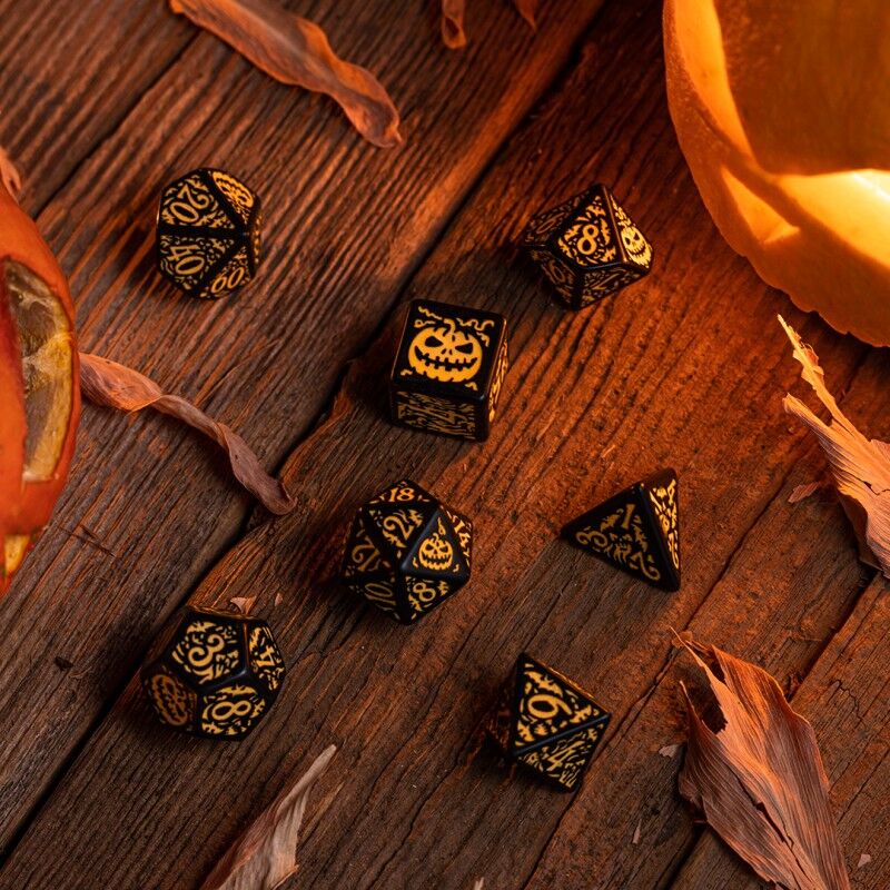 Q Workshop | Jack O’Lantern Dice Set | Halloween Pumpkin