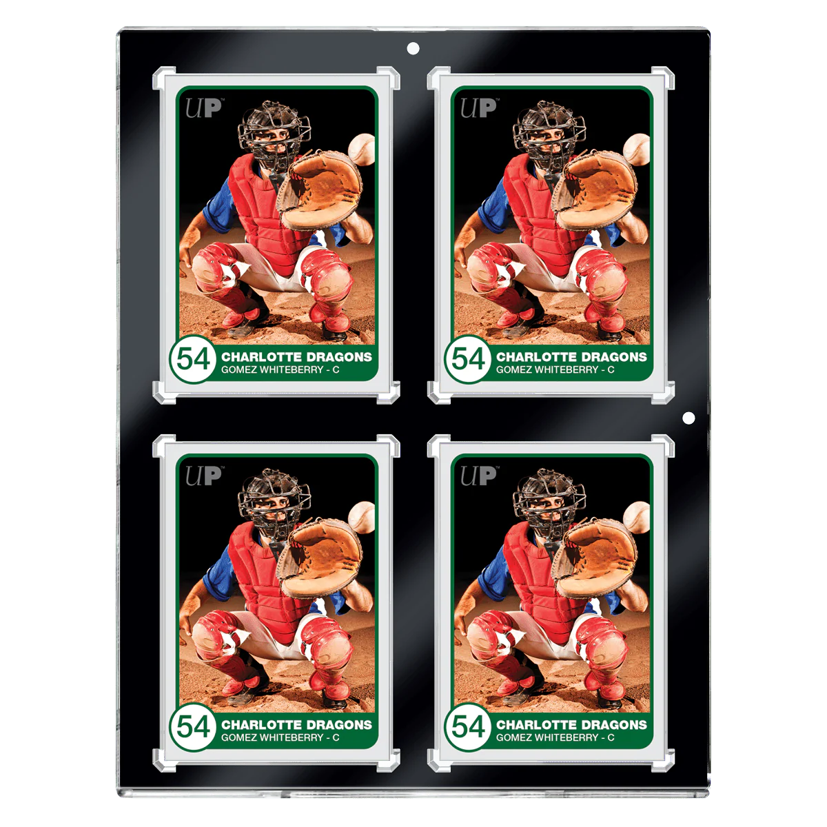 Ultra Pro: 130PT 4-Card Black Border UV One-Touch - Magnetic Holder