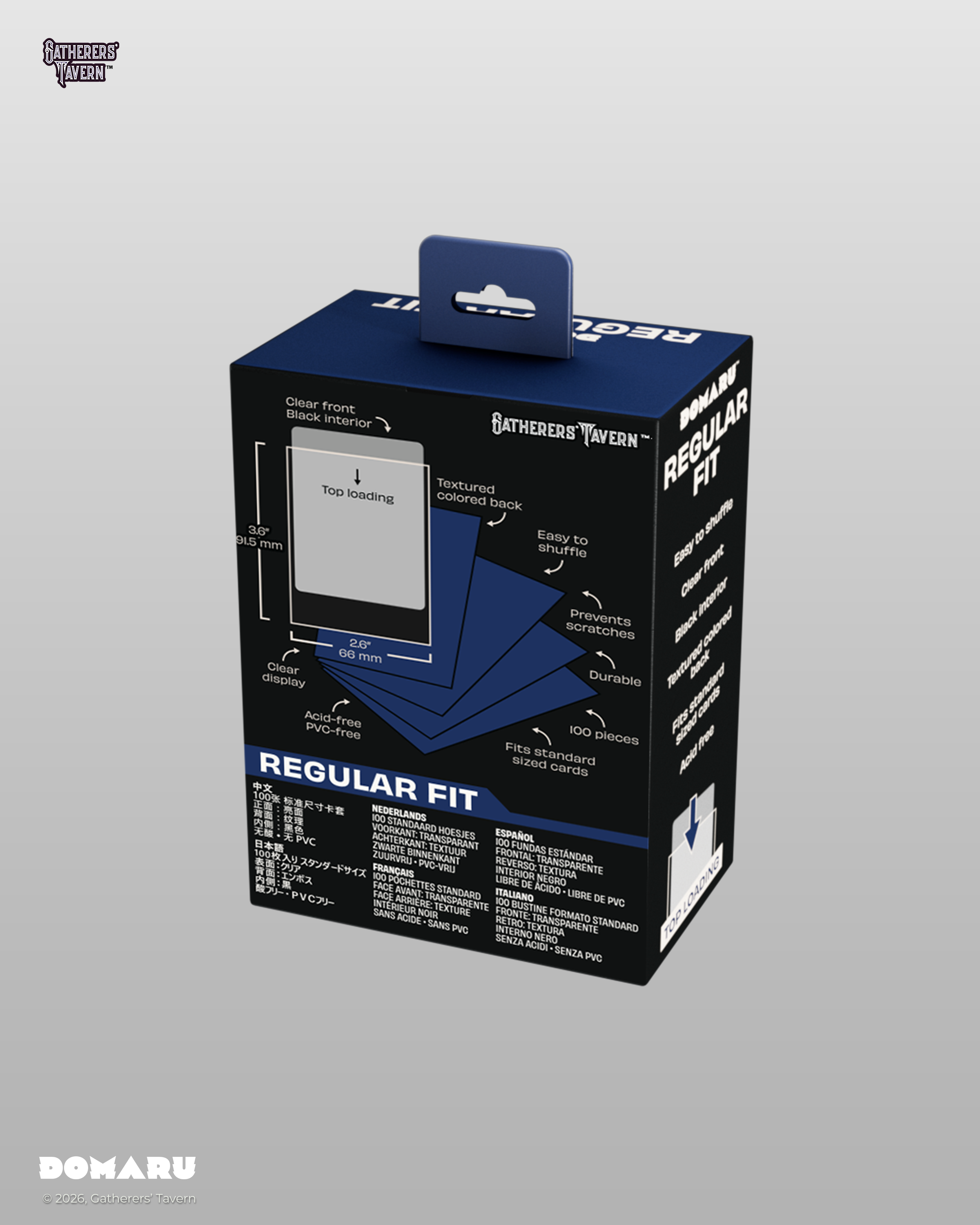 Gatherers' Tavern | Regular Fit Standard Sleeves Regent Blue | Domaru (100 Sleeves)