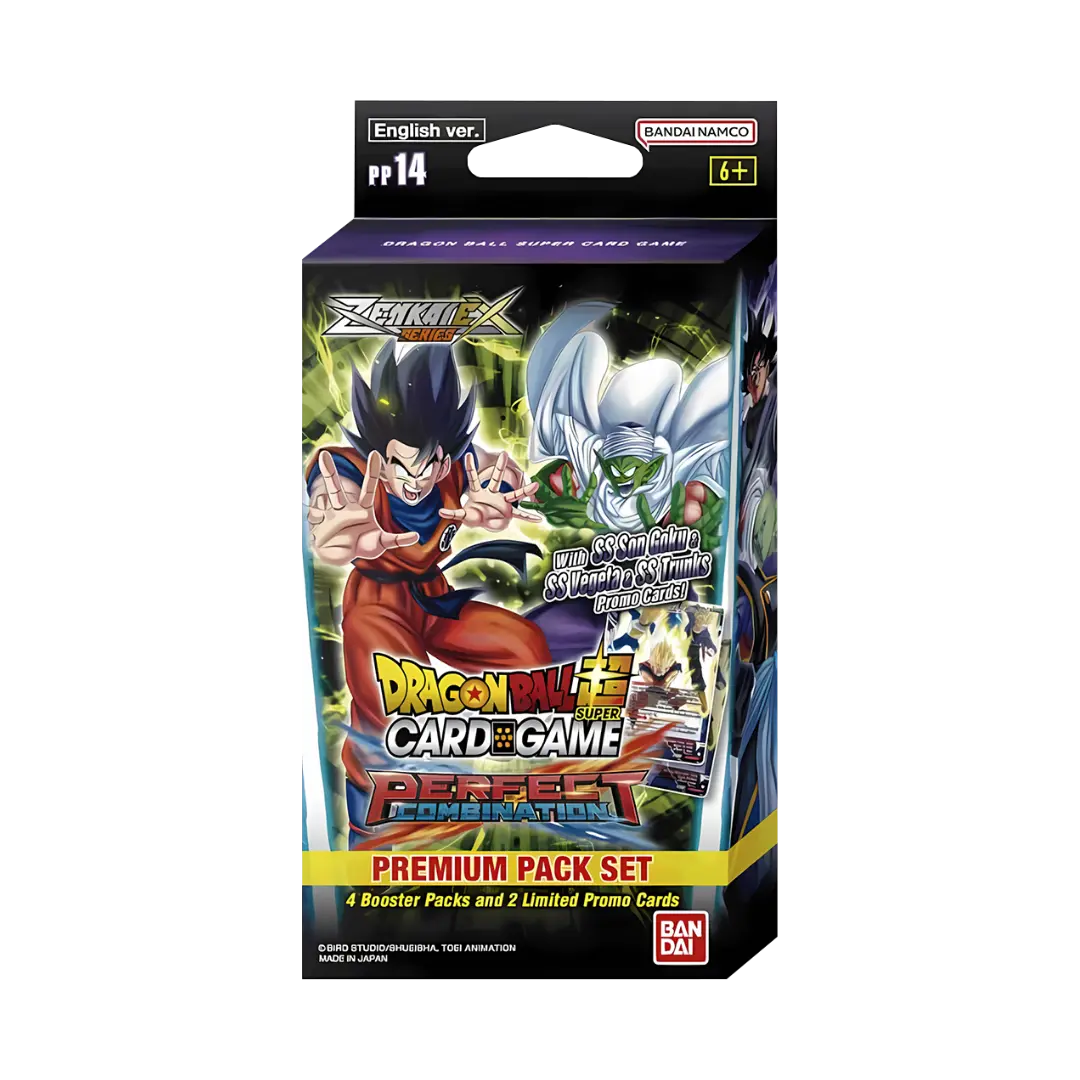 Dragon Ball Super TCG – Zenkai Series 06 Premium Pack Set, 4 Boosters + 2 Cartes Promo, Cartes Rares GDR