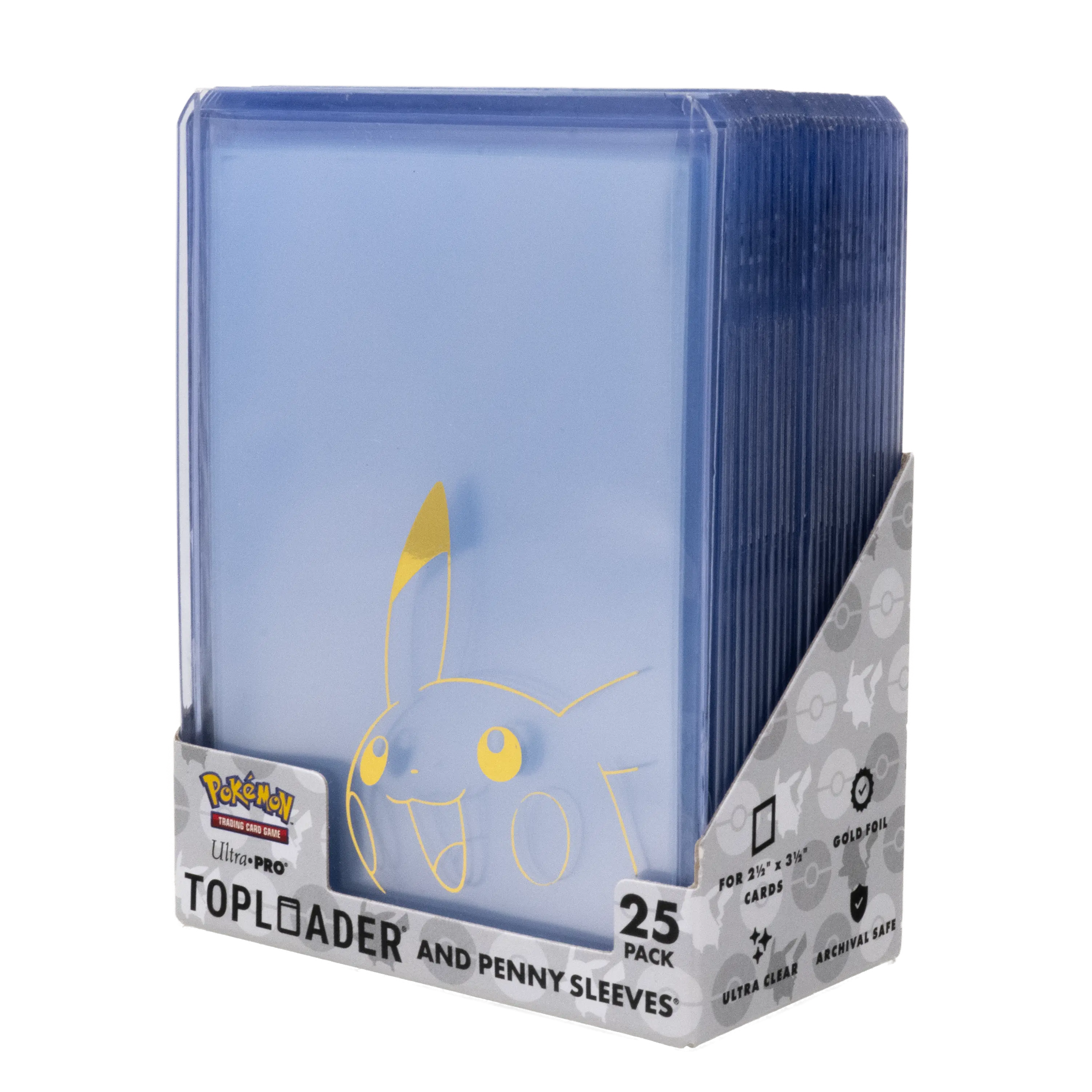 Ultra Pro | Pikachu Toploader And Penny Sleeves | Combo Pack (25er Pack)