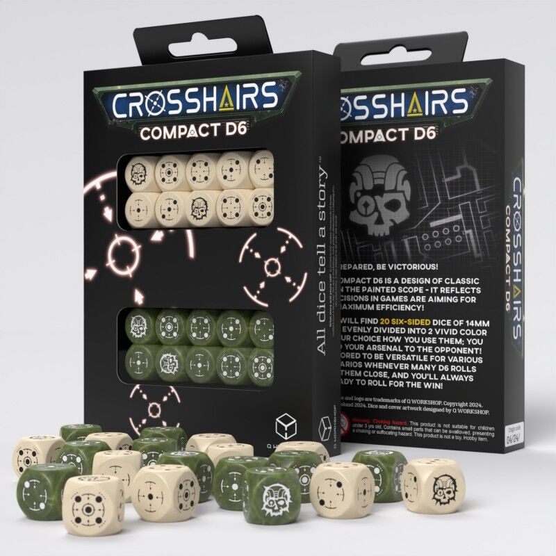 Q Workshop | Beige & Olive | Crosshairs Compact D6