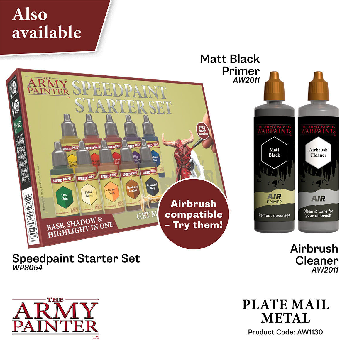The Army Painter - Plate Mail Metal - Warpaints Air Metallics