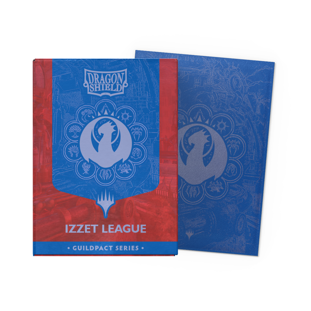 mtg izzet card sleeves Dragon Shield Magic: The Gathering Matte Dual Art Sleeves: Guildpact Series Made with Ultra PROs proprietary ChromaFusion technology UP MTG GUILDS RAVNICA SLEEVE