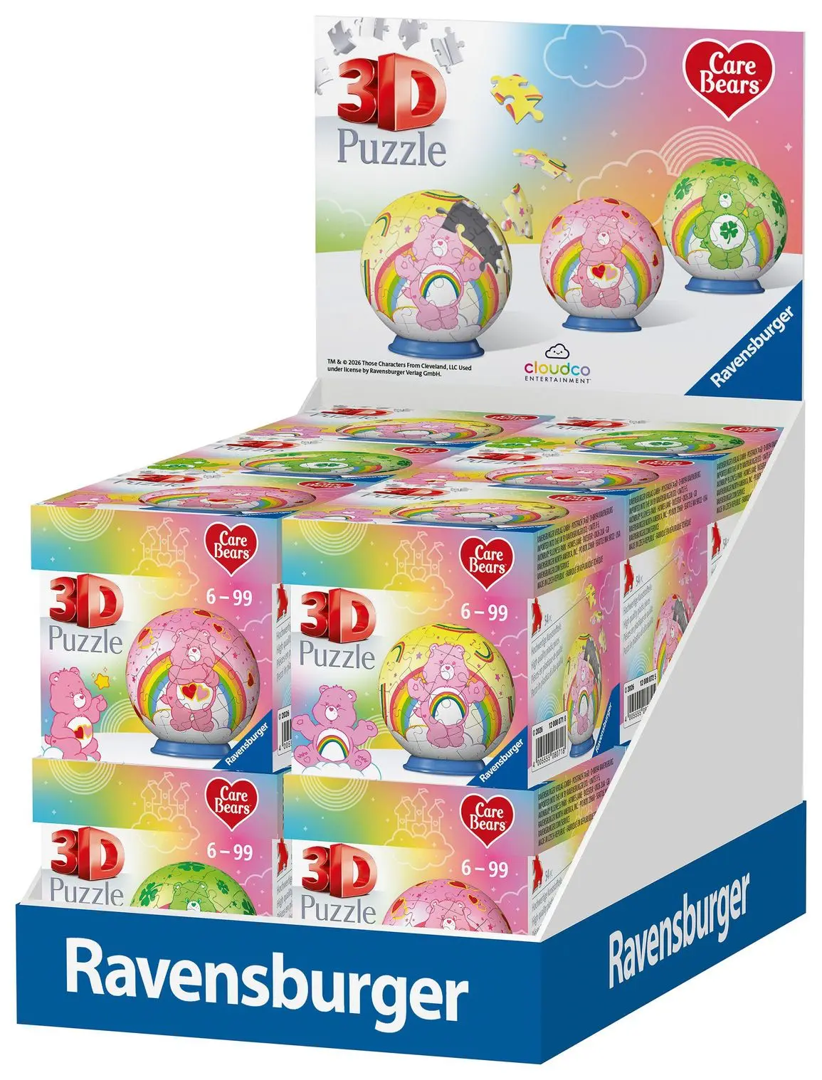 Ravensburger | Verkaufskassette Puzzle-Ball Care Bears | 3D Puzzle Ball