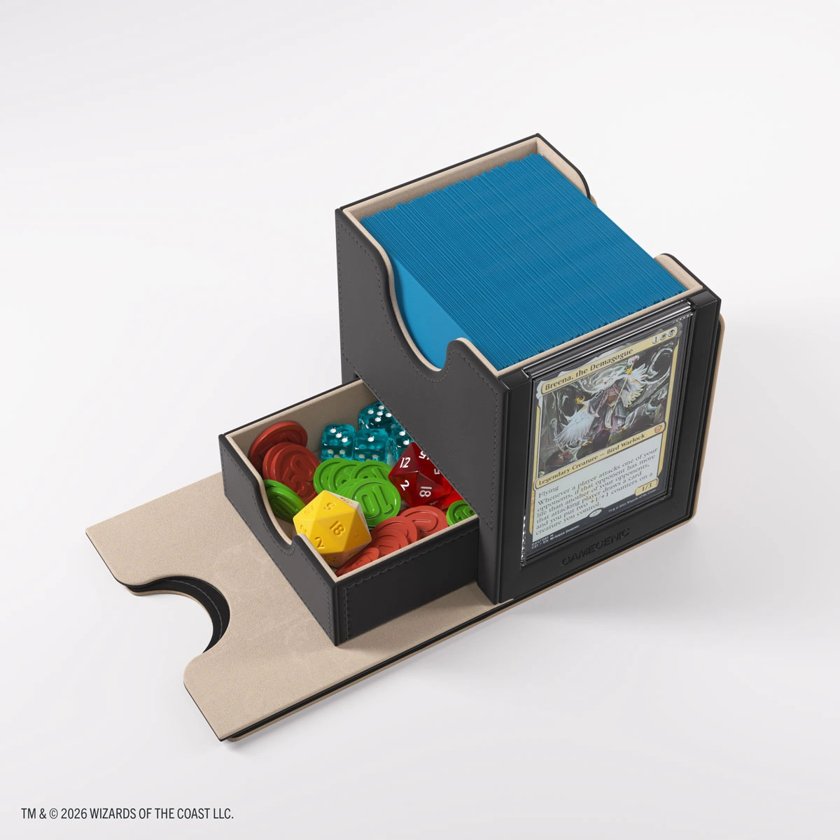 Gamegenic | Secrets of Strixhaven - Beige/Rot | Deckbox Sidekick Plus100+ XL