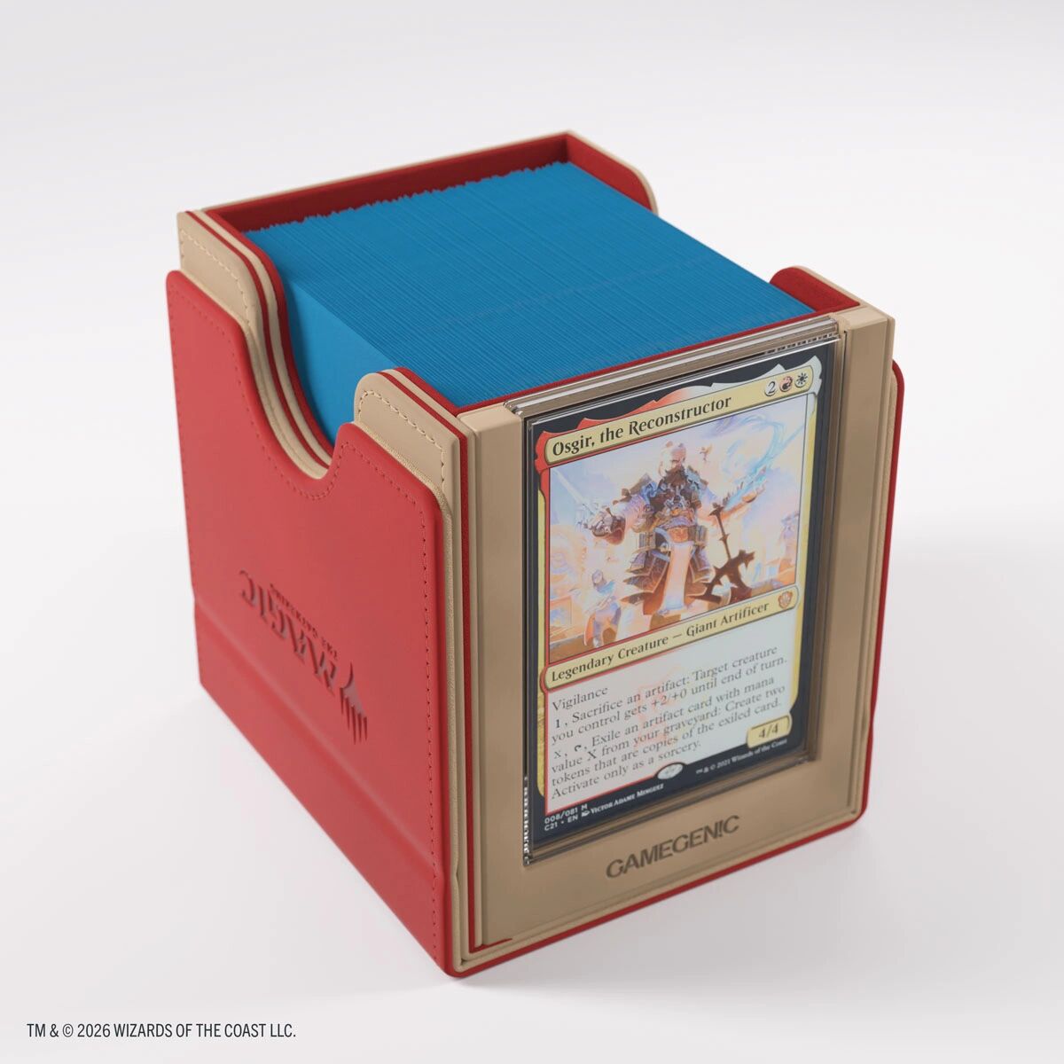 Gamegenic | Secrets of Strixhaven - Lorehold - Beige/Rot | Deckbox Sidekick Pro 100+ XL