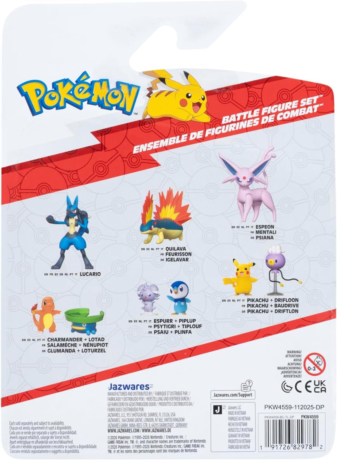 Pokémon  | Shiggy, Gruff & Blubella | Battle Figure Set