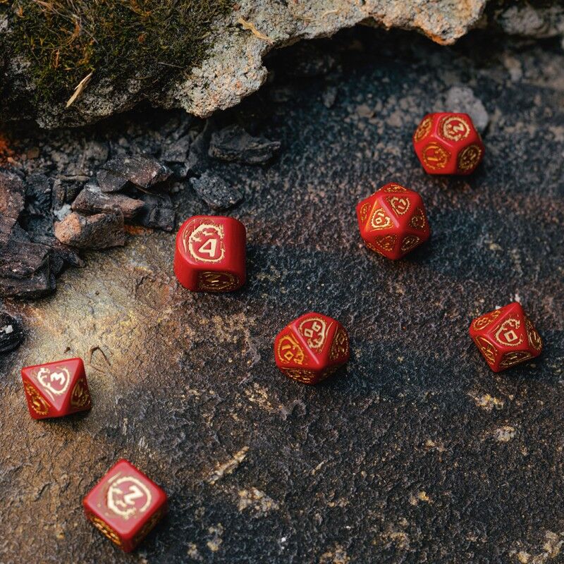Q Workshop | Ruby | Dragons Modern Dice Set