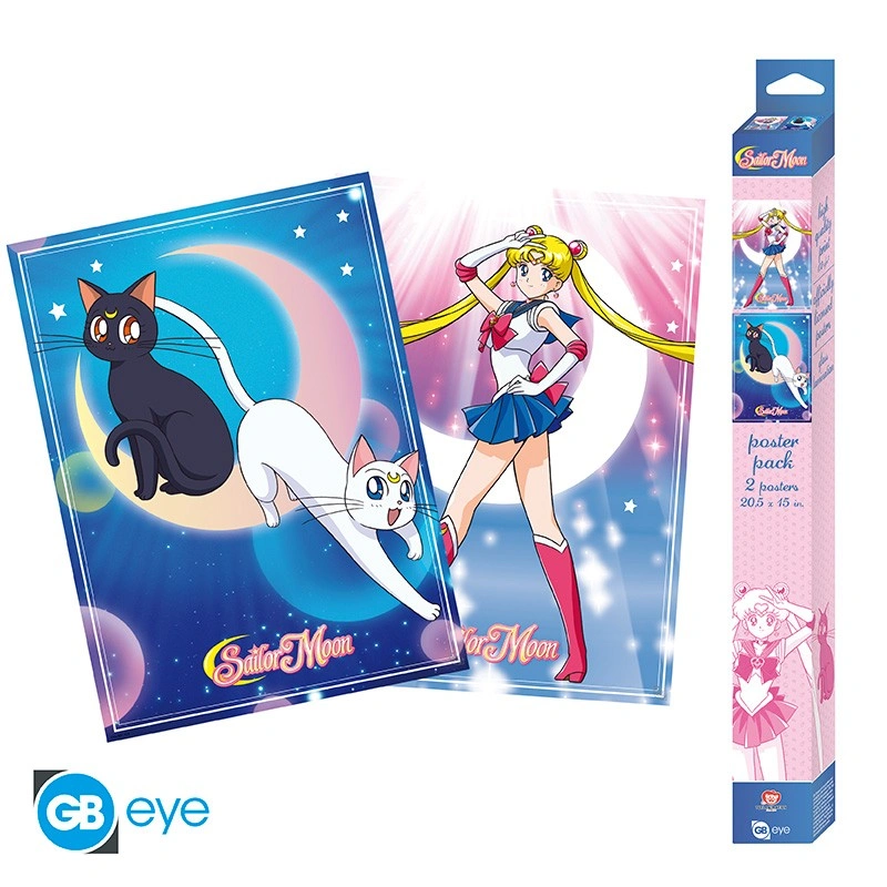 Sailor Moon | Chibi Set 2 Poster (52 x 38cm) Sailor Moon & Cats | Poster