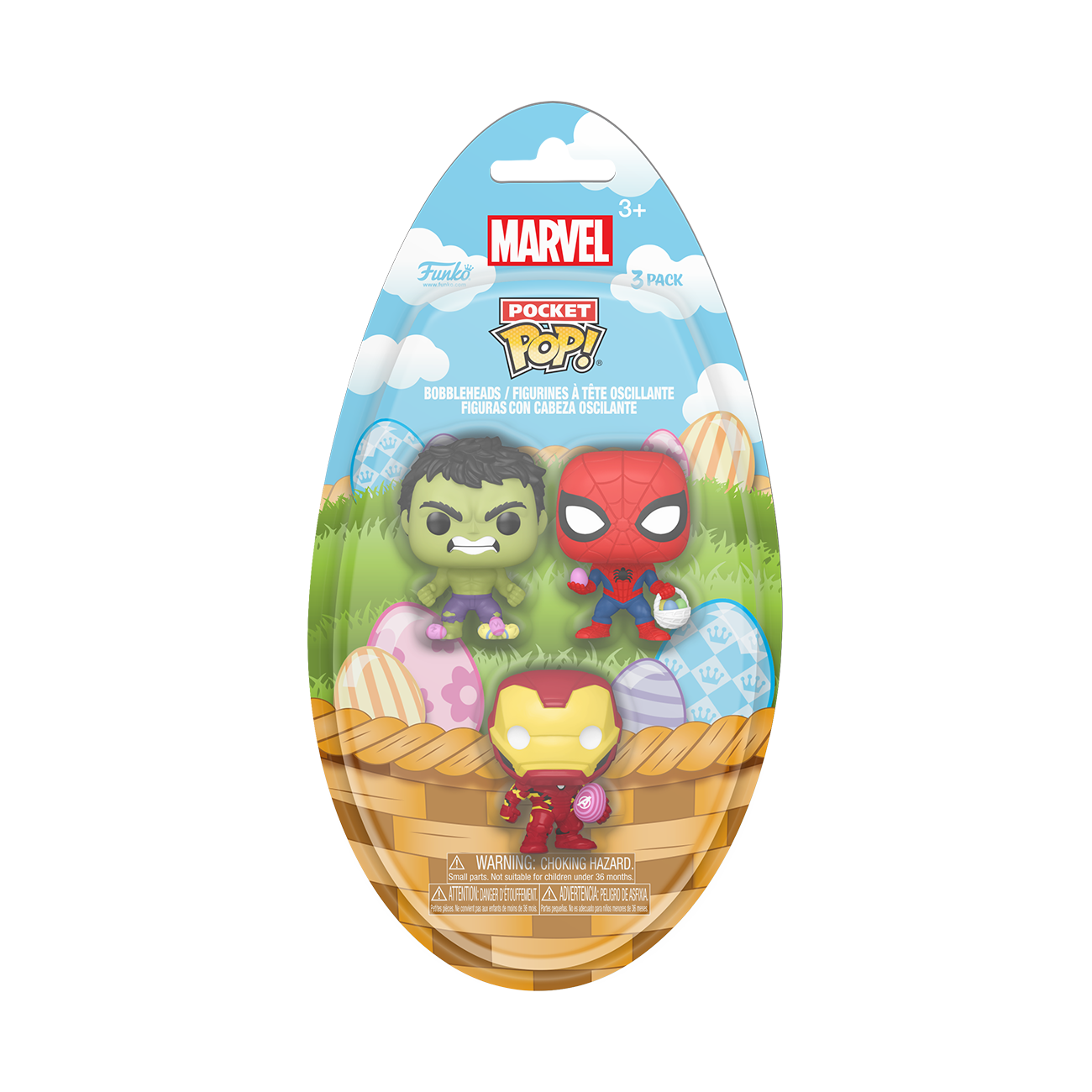 Pocket POP: Easter Hulk, Spider-Man, Iron Man 3-Pack - Marvel