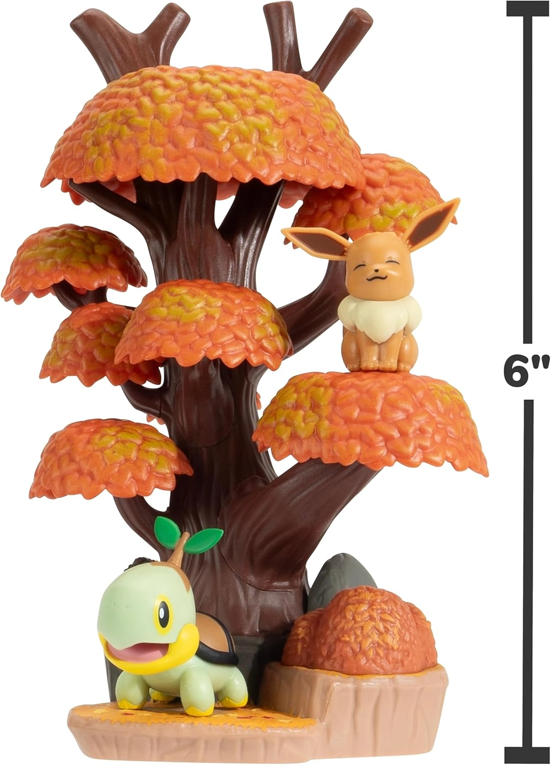 Pokémon | Autumn Forest mit Evoli & Chelast | Select 6" Environment Figure Pack