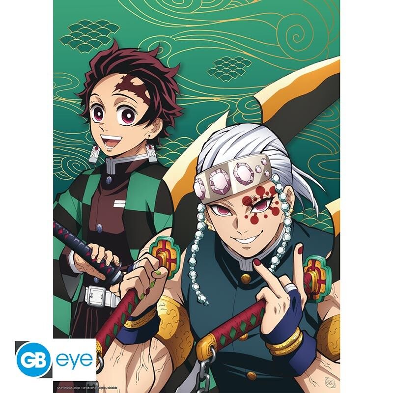 Abysse: Demon Slayer - Chibi Poster (52 x 38cm) - Tanjiro & Tengen