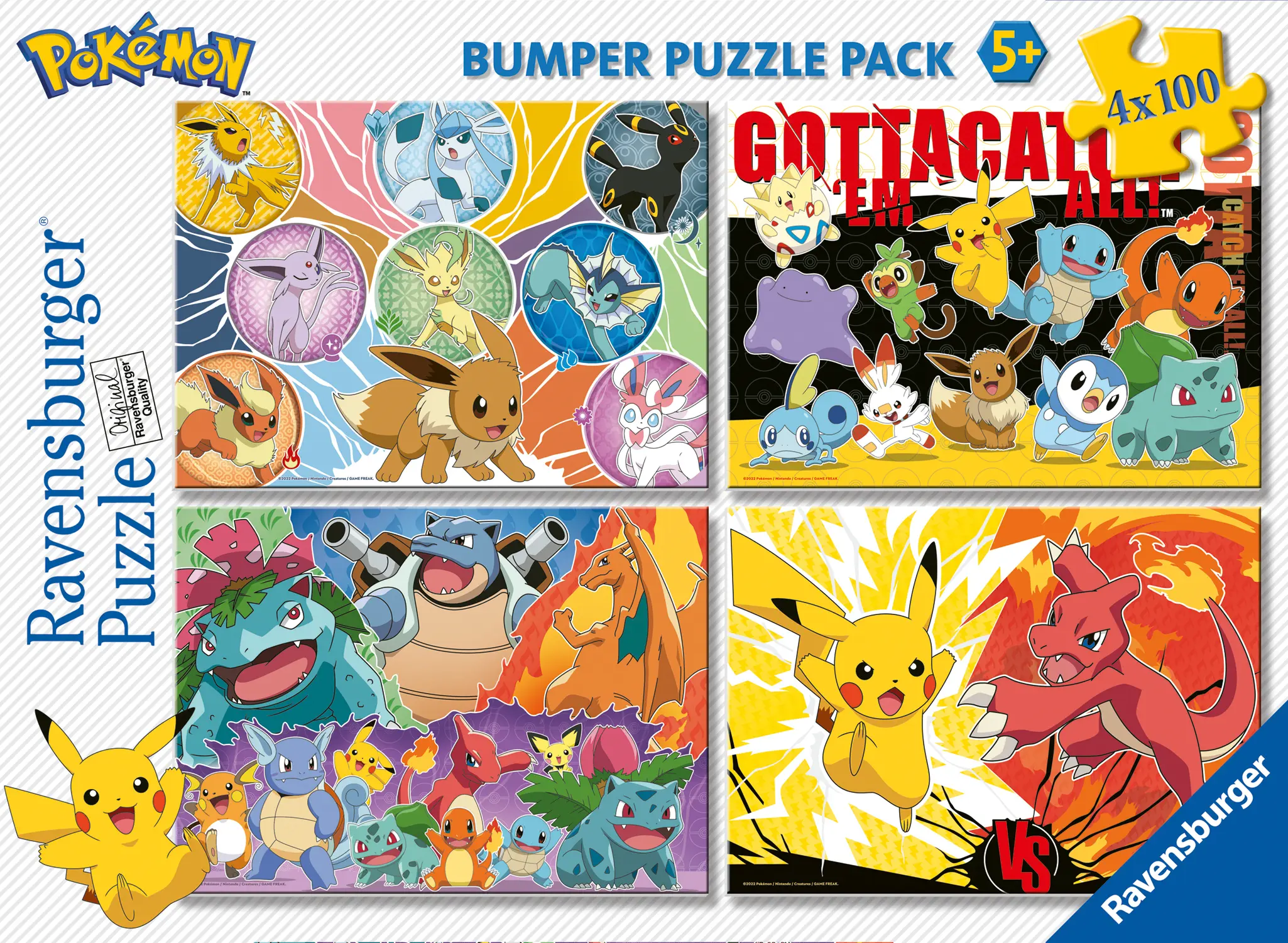 Ravensburger | Pokémon Kumpels | 4x 100 Teile Puzzle