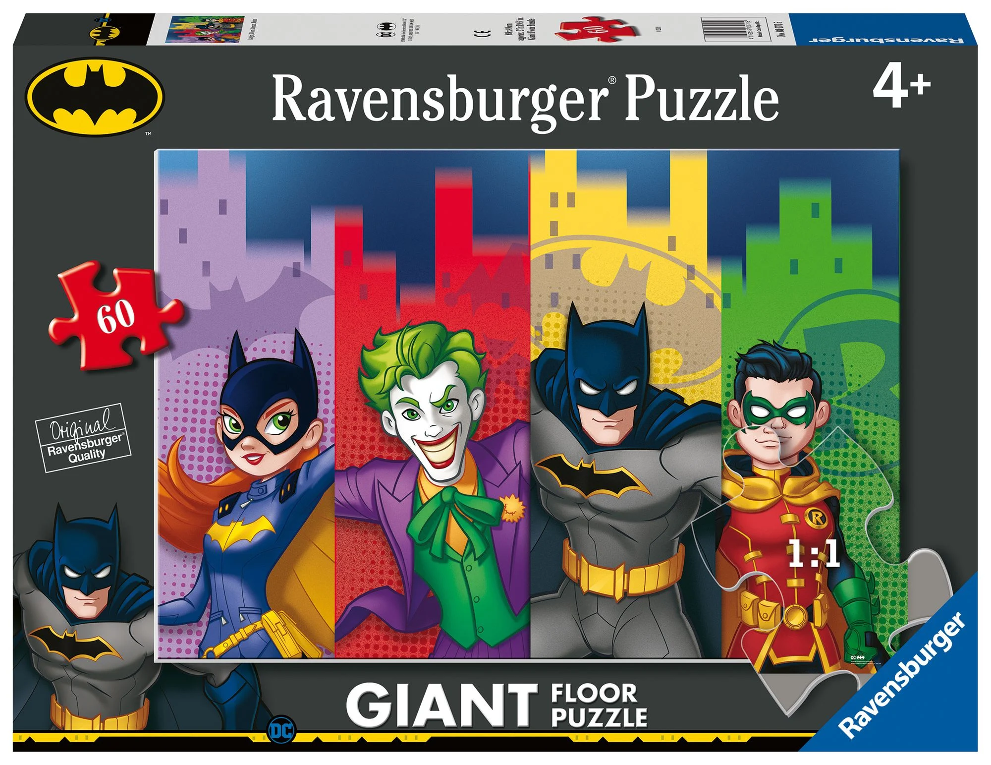 Ravensburger | Batgirl, Joker, Batman und Robin | 60 Teile Bodenpuzzle