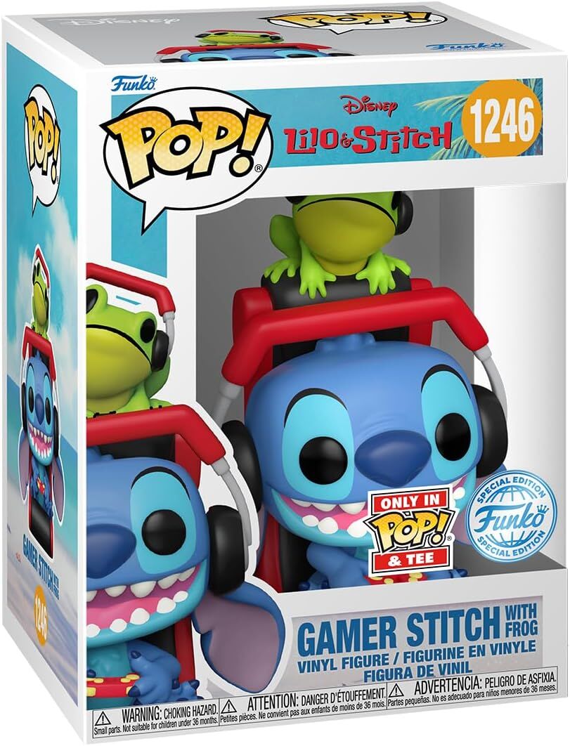POP! Tees: Gmr Stitch mit Frosch - Lilo & Stitch - L