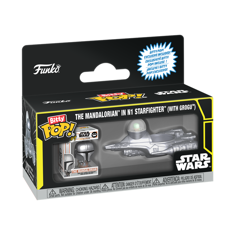 Bitty Pop! Ride | The Mandalorian in N1 Starfighter (with Grogu) | Star Wars