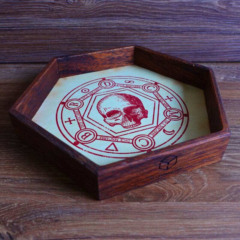 Q Workshop | Macabre Wooden | Dice Tray